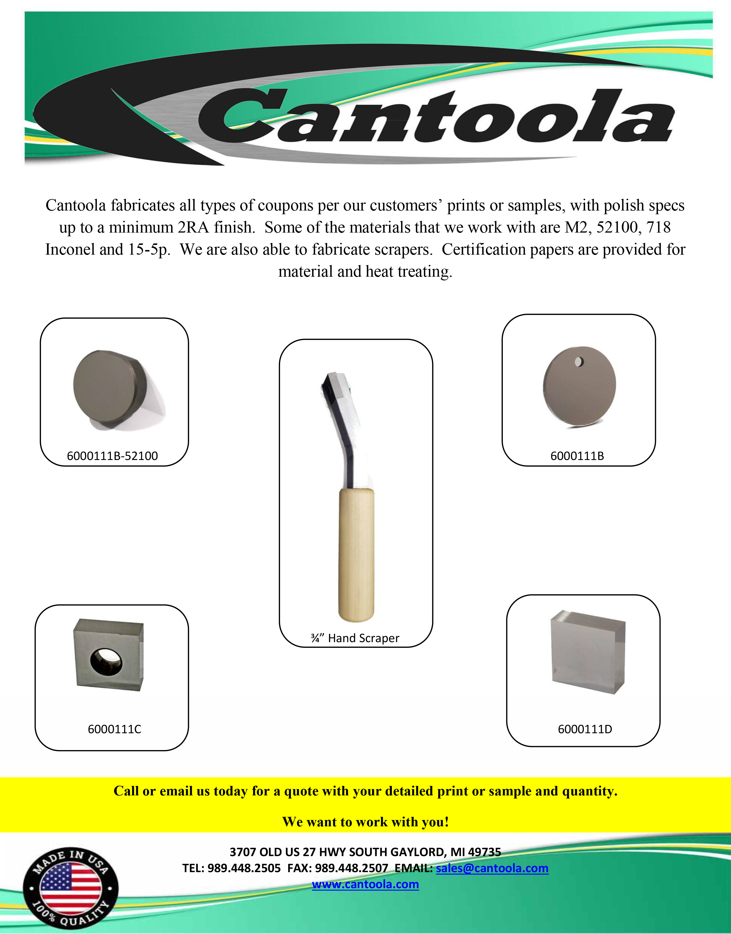 Cantoola Coupon Flier